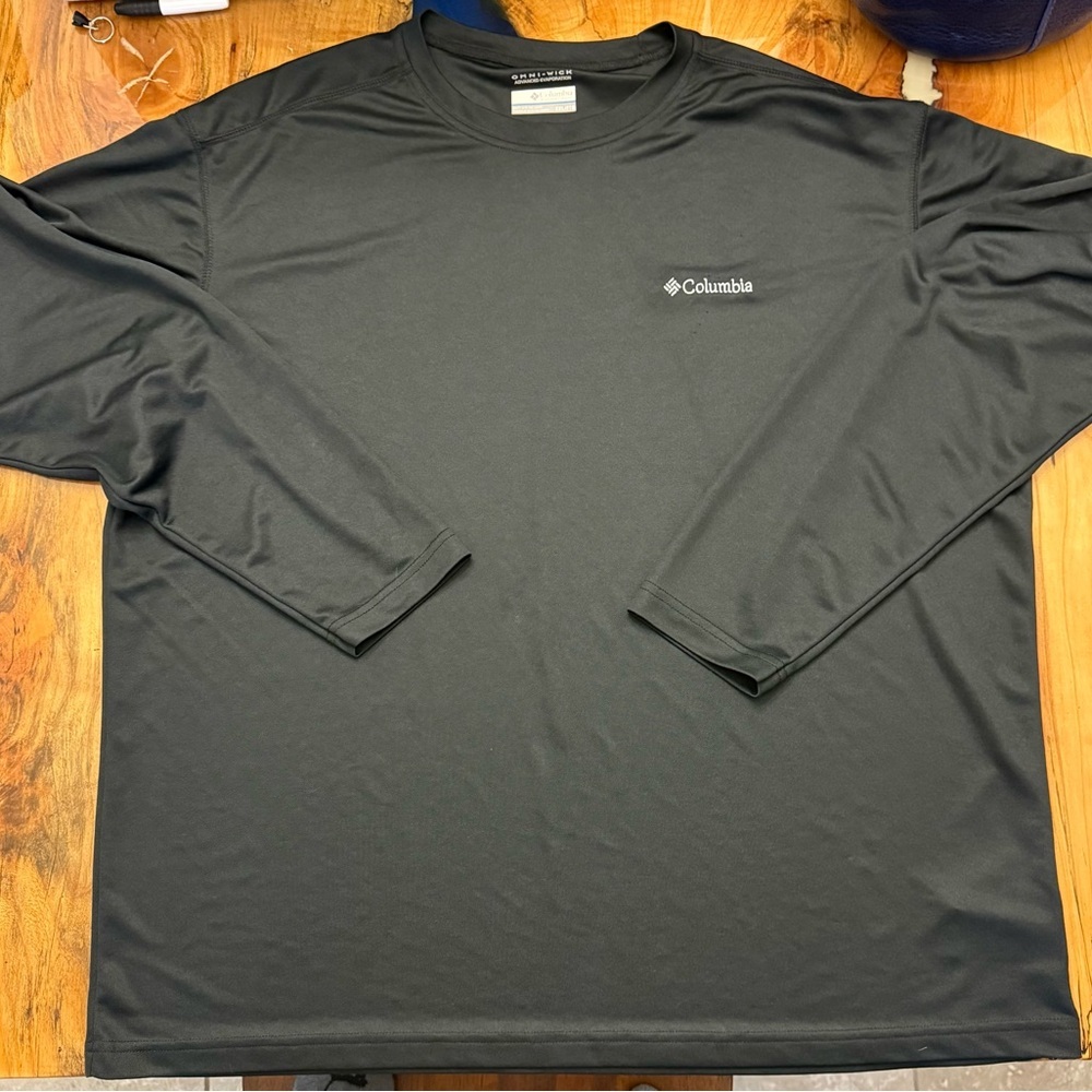 Columbia Omni-Wick Long Sleeve Shirt Mens XXL 2XT Black Performance Athletic Tee - Picture 2 of 10